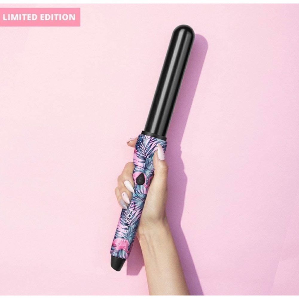 Foxy Bae Flamingo Hot Tropic 32mm Curling Wand - Instant Heat Curling Iron